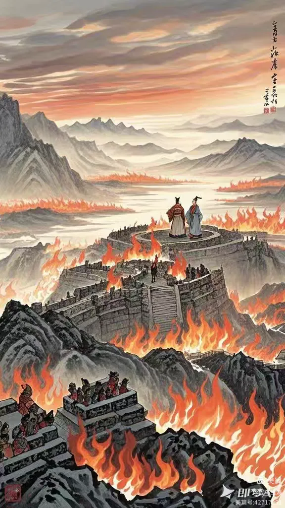 ai绘画•中华上下五千年历史典故之十九《烽火戏诸侯》赏析